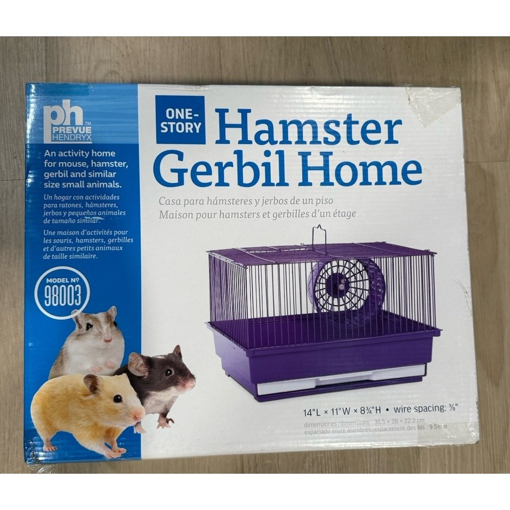 Prevue Pet Products Hamster Gerbil Home Cage Model 98003 Purple Exercise Wheel - Picture 2 of 3